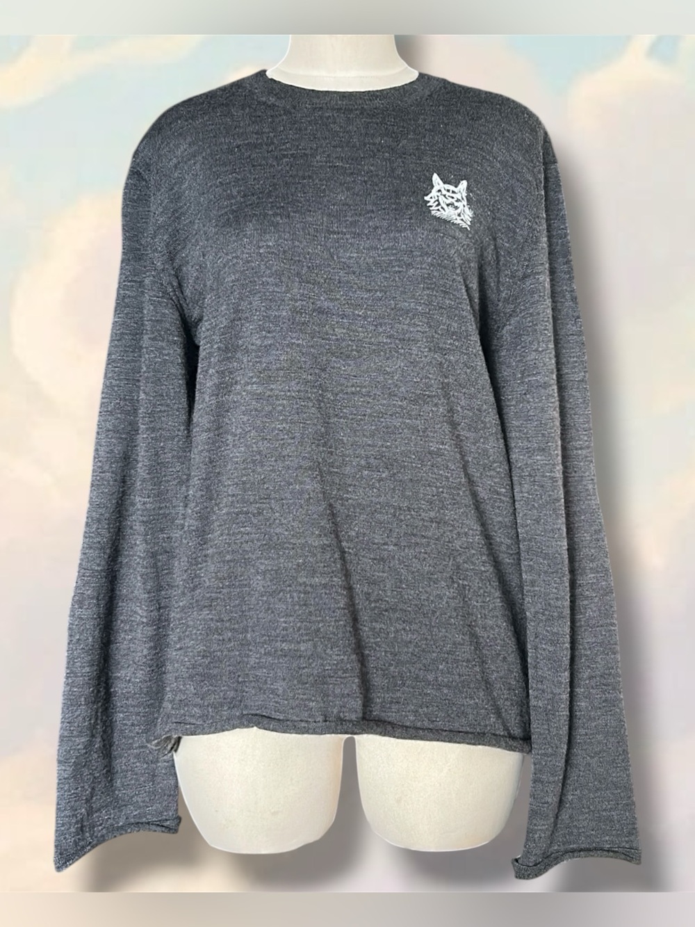Comme des Garçons shirt dark gray all wool sweater